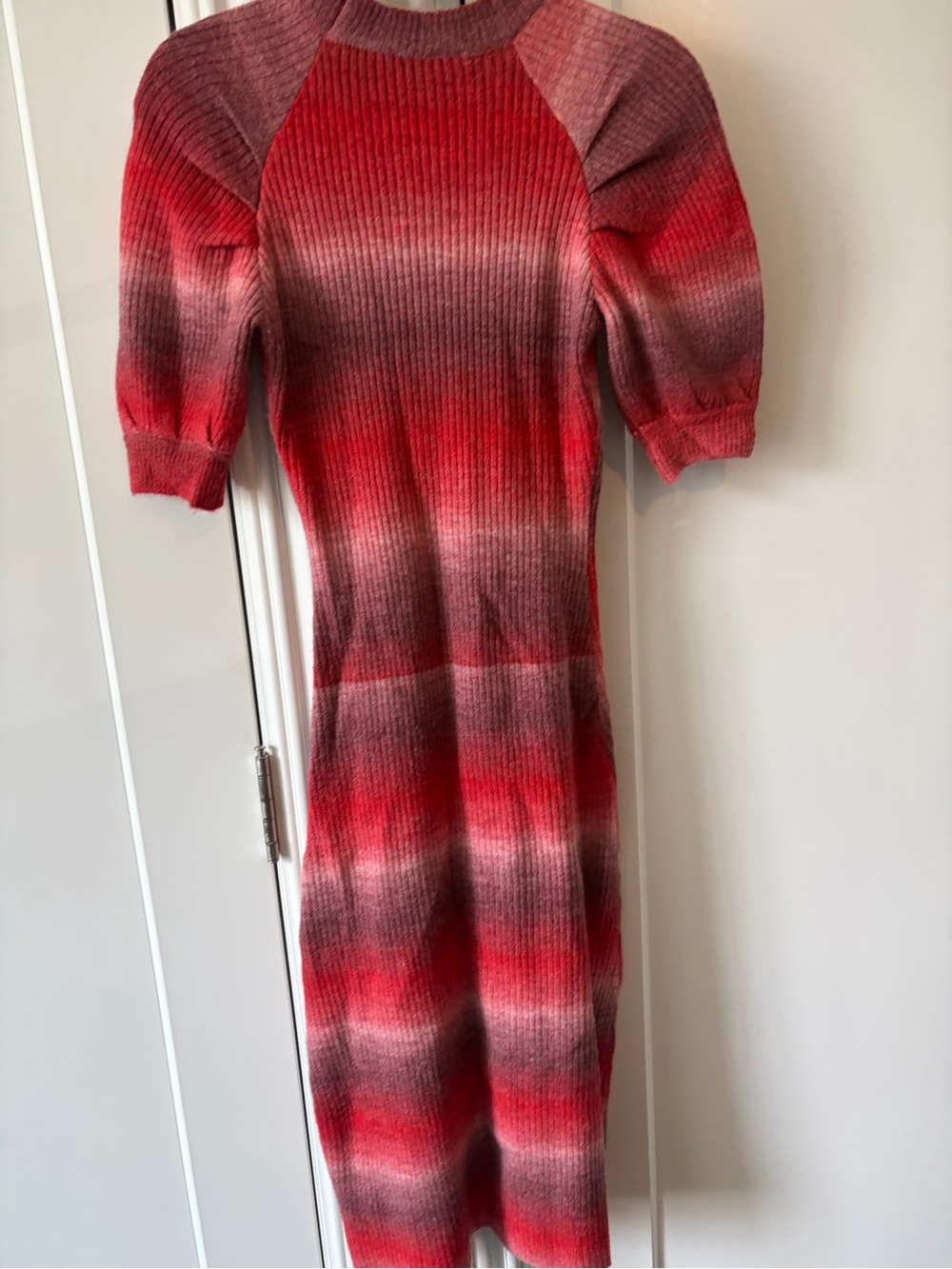 Adelyn Rae Red Ombre Ribbed Midi Dress - Picture 3 of 6